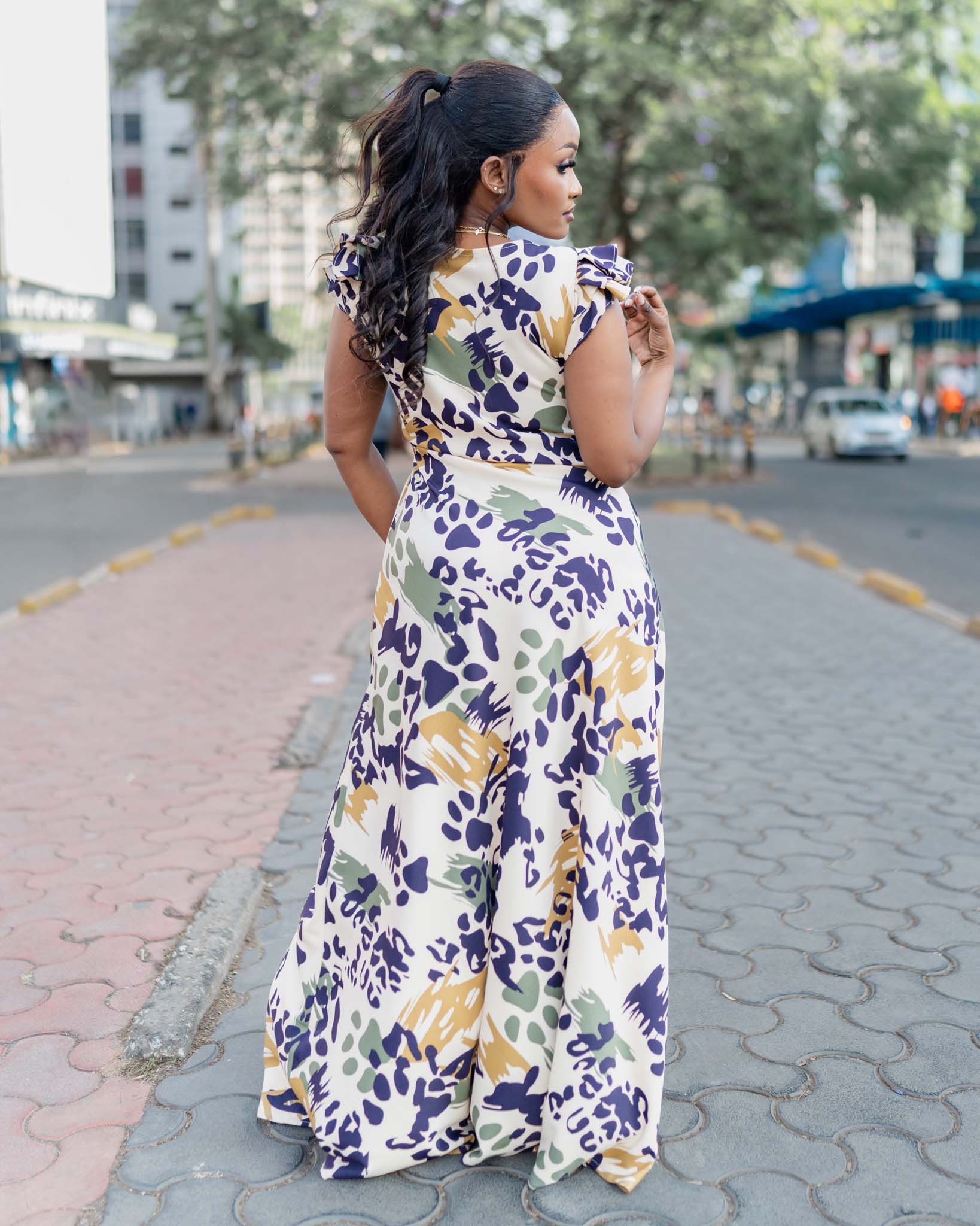 Scarlet- Cream Print