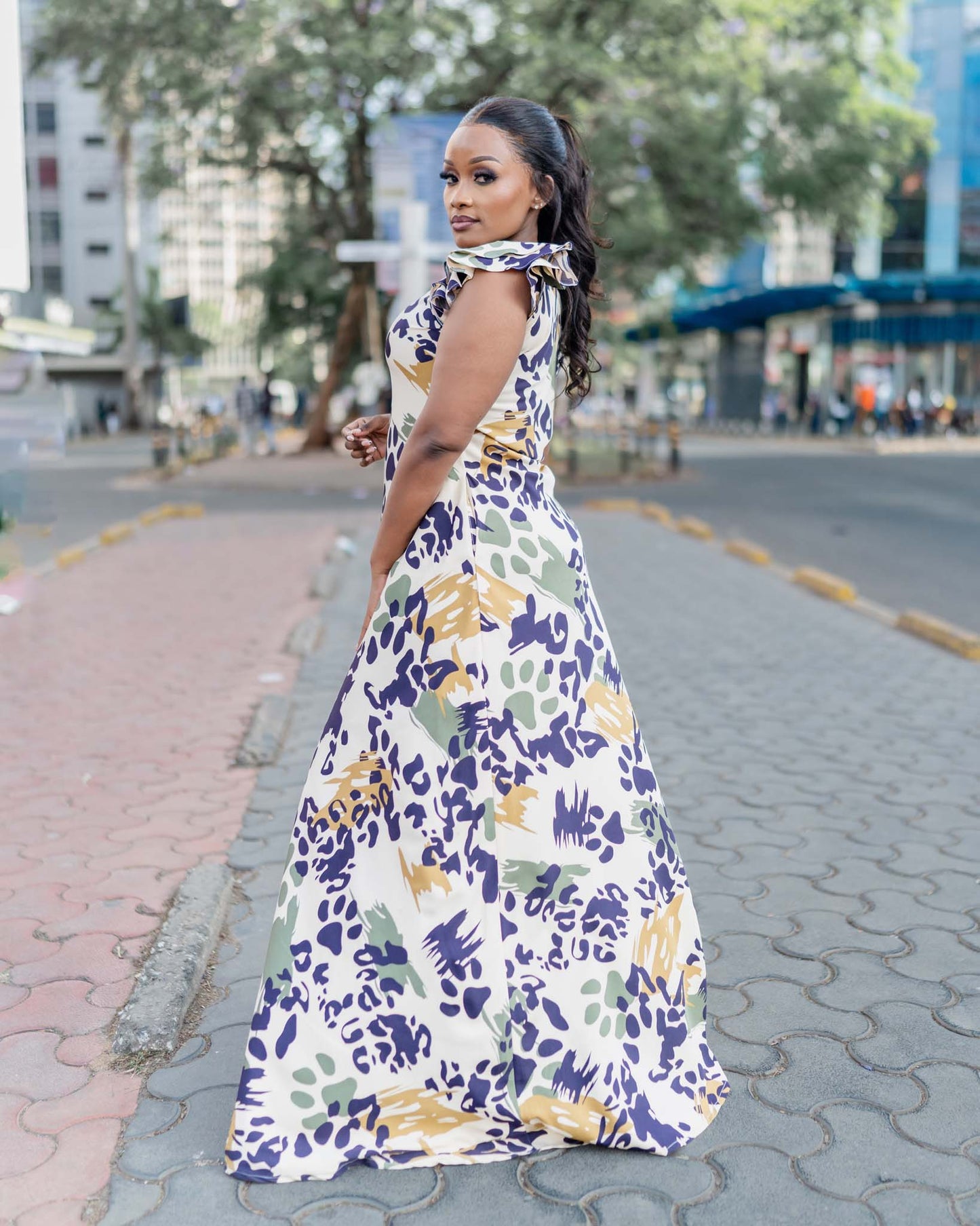 Scarlet- Cream Print