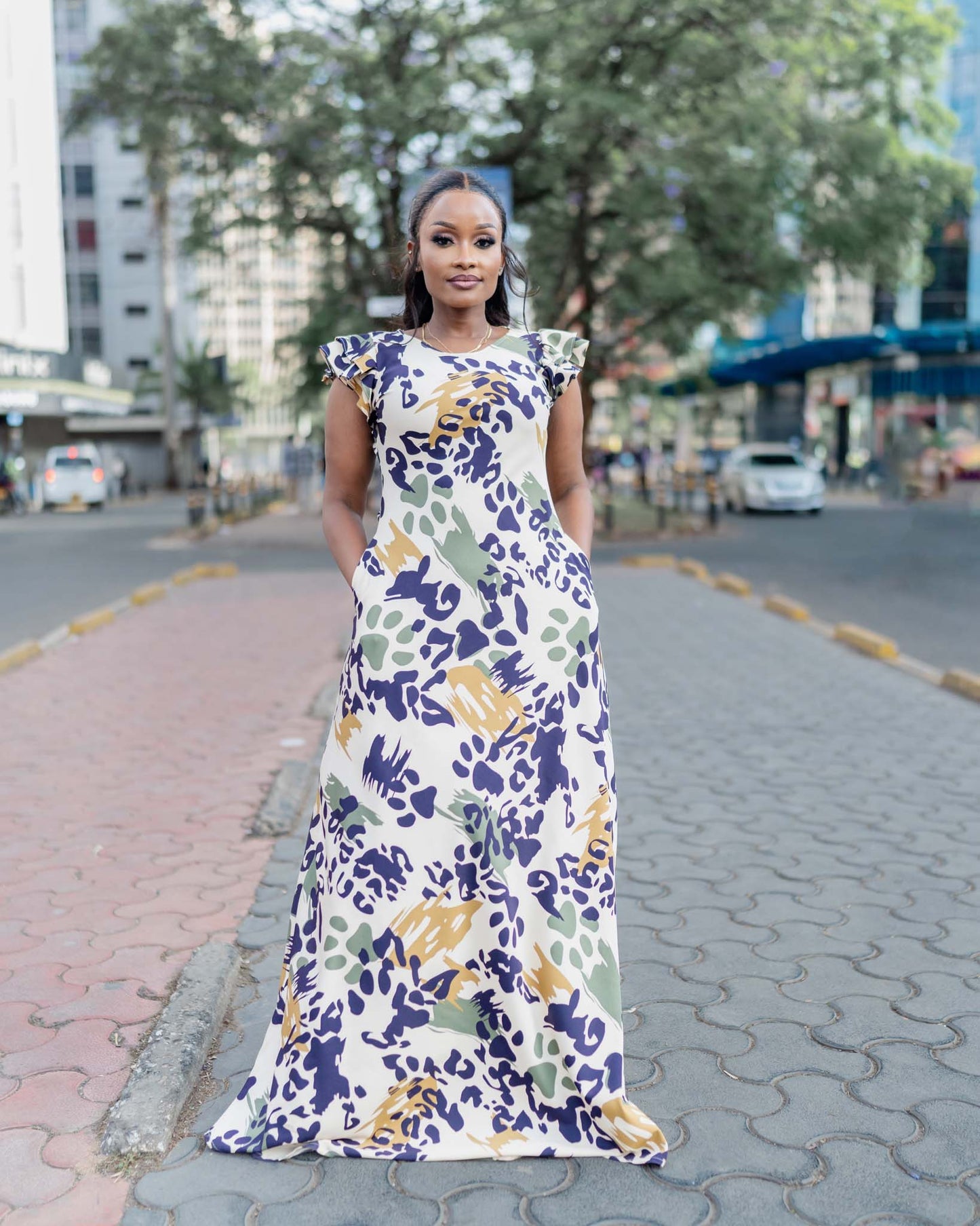 Scarlet- Cream Print