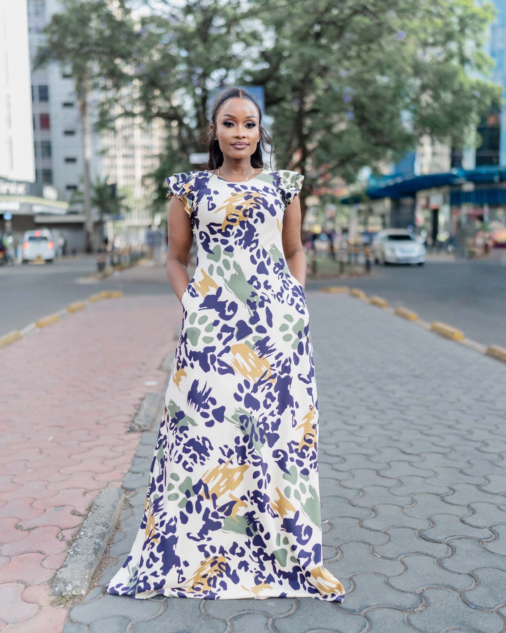 Scarlet- Cream Print