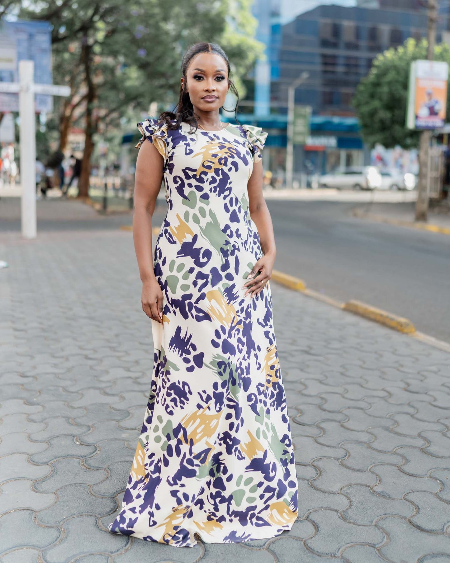 Scarlet- Cream Print