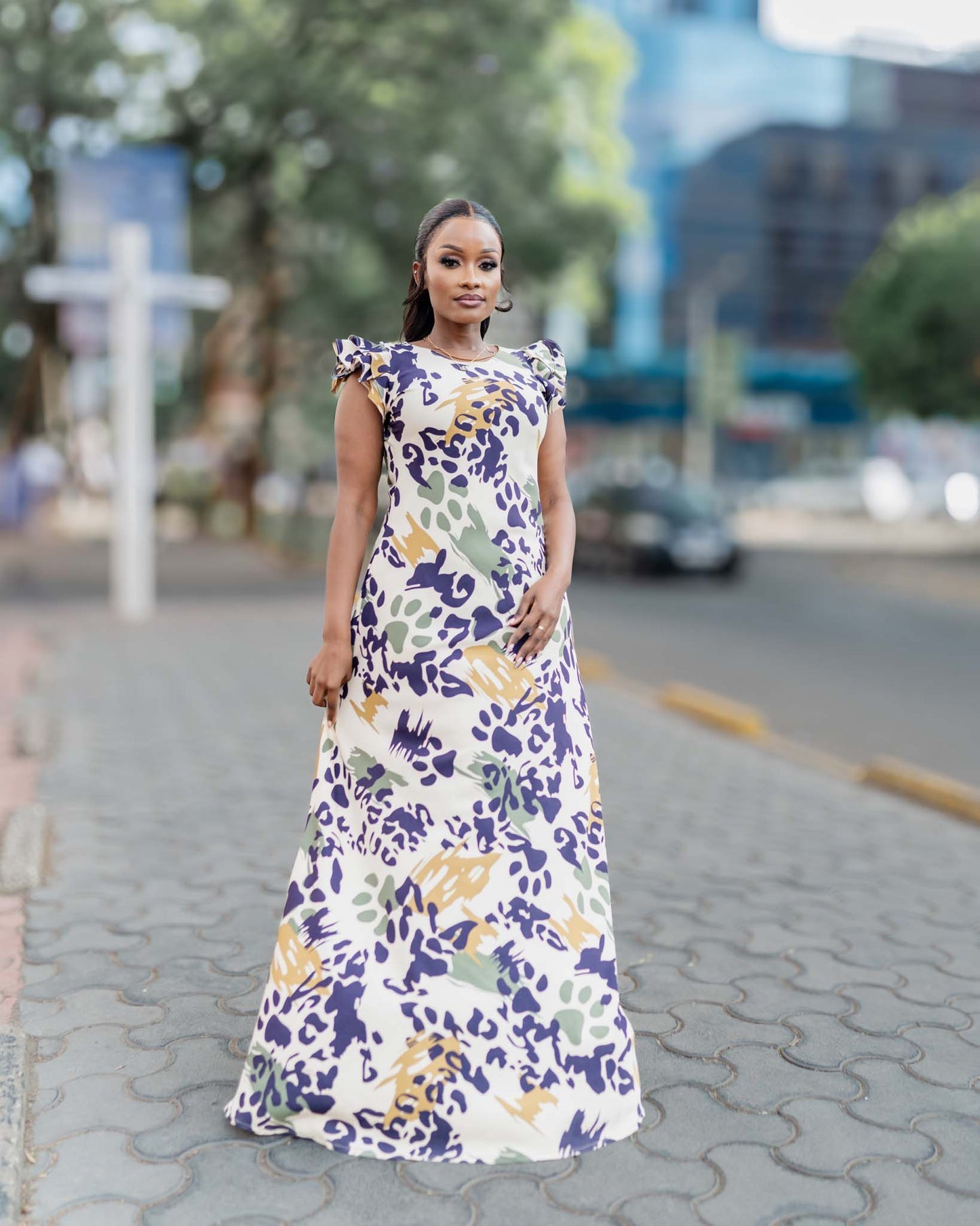 Scarlet- Cream Print