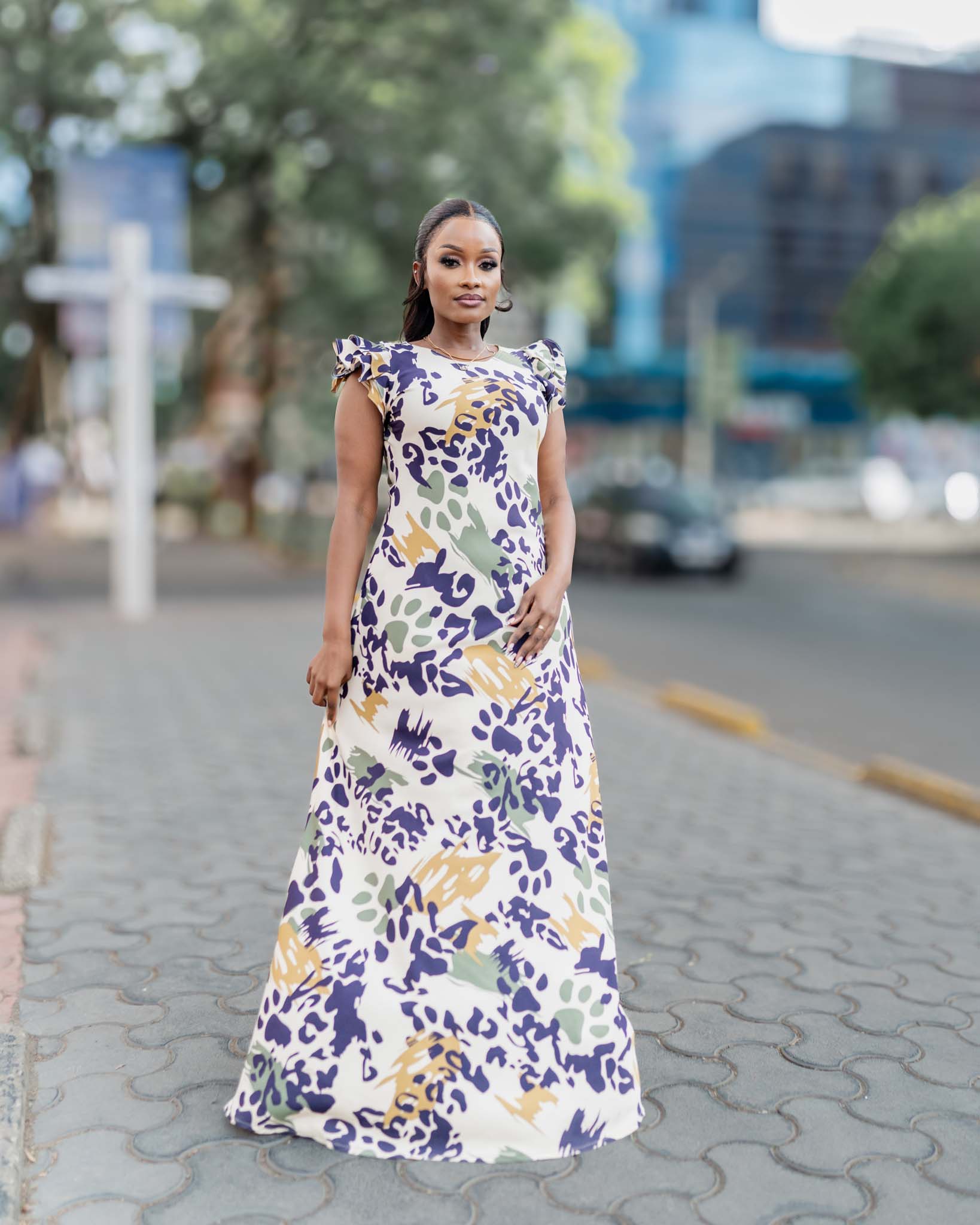 Scarlet- Cream Print