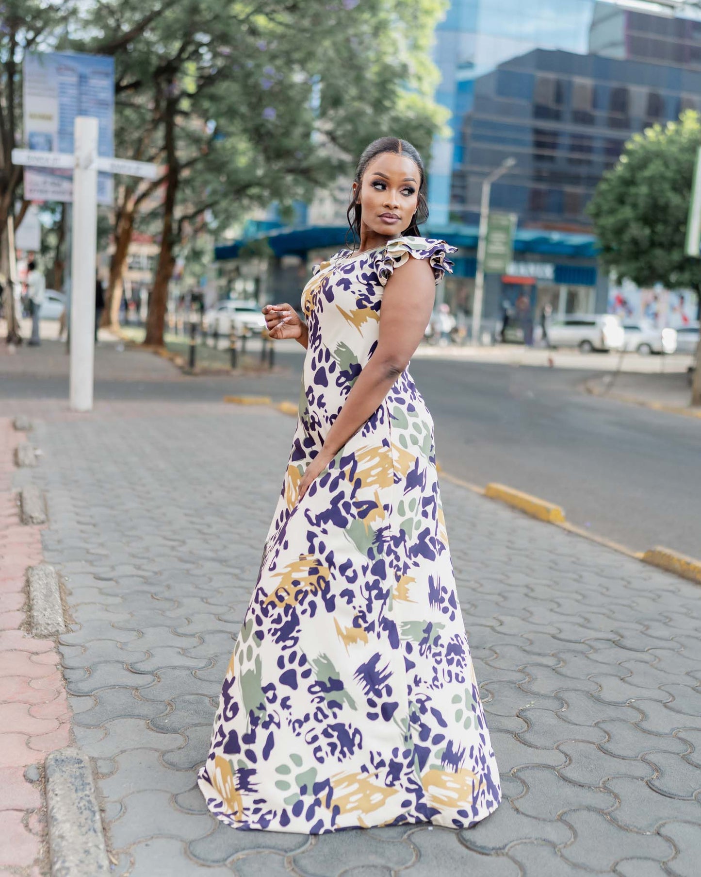 Scarlet- Cream Print