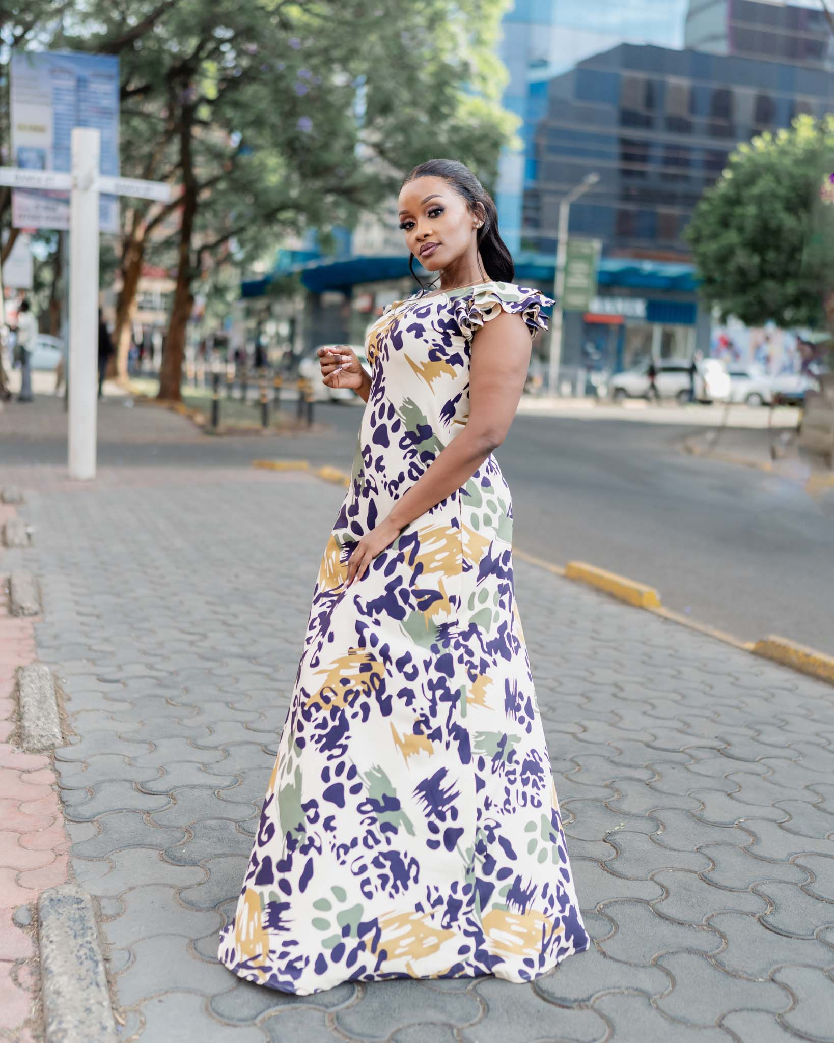 Scarlet- Cream Print